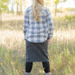 Remi Smokey Charcoal Denim Midi Skirt Skirts