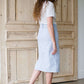 modest women's tiffany blue remi light denim colored skirt