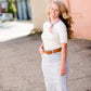 modest women's tiffany blue remi light denim colored skirt