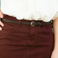 Remi Wine Midi Skirt - FINAL SALE Skirts 29 Inches / 2