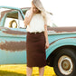 Remi Wine Midi Skirt - FINAL SALE Skirts 29 Inches / 2