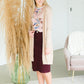 Remi Wine Midi Skirt - FINAL SALE Skirts 29 Inches / 2