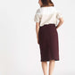 Remi Wine Midi Skirt - FINAL SALE Skirts 29 Inches / 2