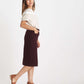 Remi Wine Midi Skirt - FINAL SALE Skirts 29 Inches / 2