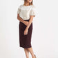 Remi Wine Midi Skirt - FINAL SALE Skirts 29 Inches / 2