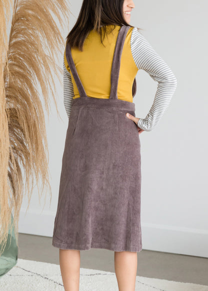 Retro Corduroy Midi Jumper Dress - FINAL SALE Dresses