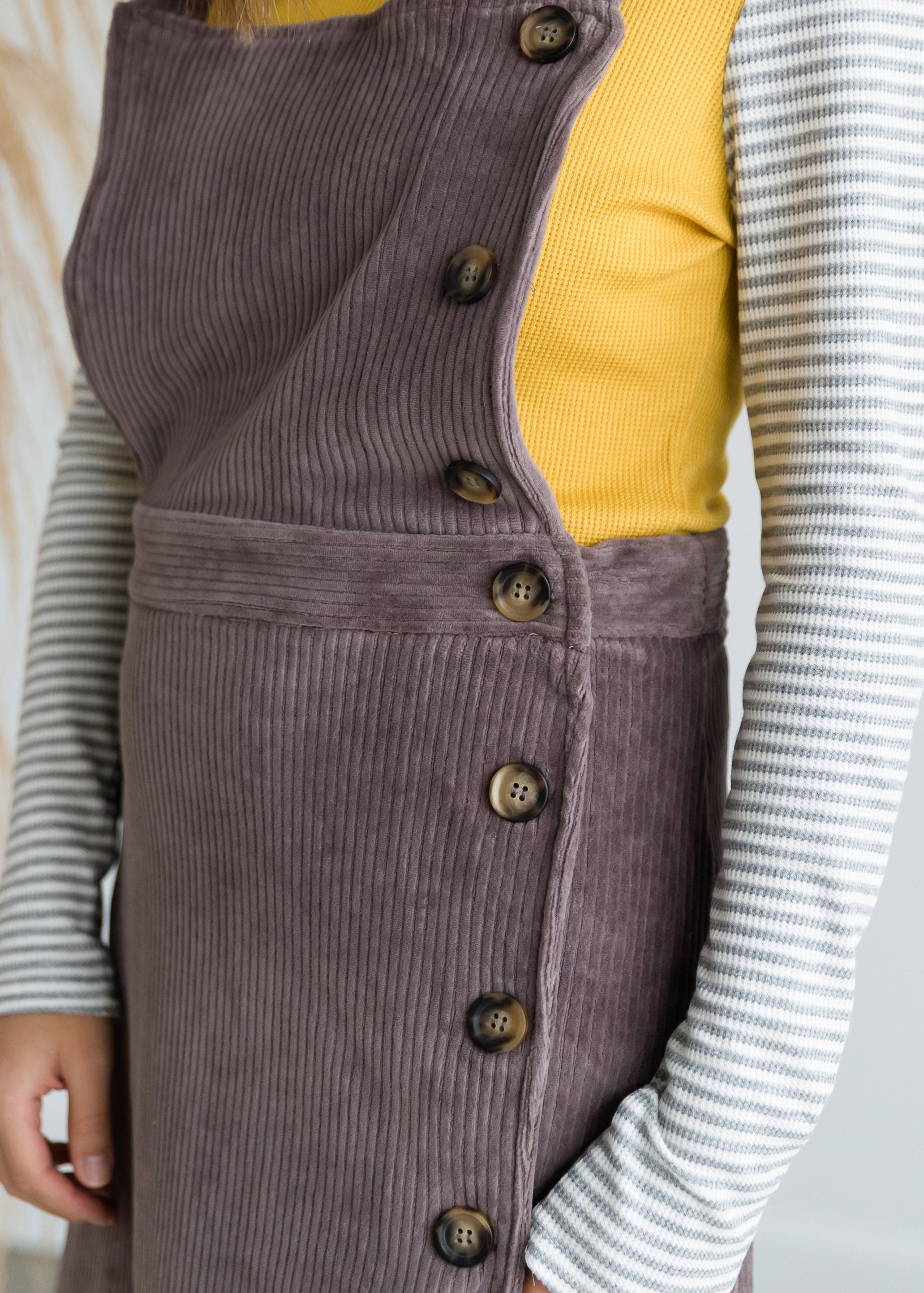 Retro Corduroy Midi Jumper Dress - FINAL SALE Dresses