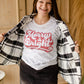 Retro Merry + Bright Graphic Tee Tops Amy Anne Apparel Inc