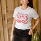 Retro Merry + Bright Graphic Tee Tops Amy Anne Apparel Inc