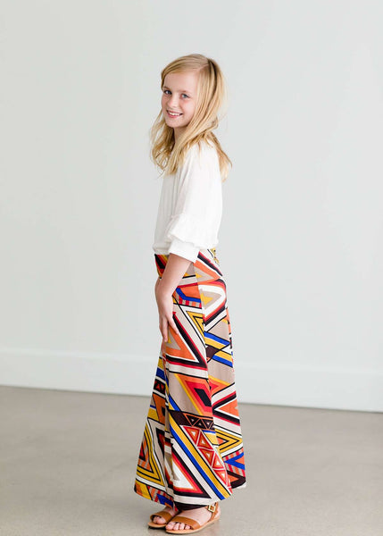Modest Girls Rhythmic Multi Color Maxi Skirt Inherit Clothing