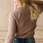 Ribbed 3/4 Sleeve Pocket Top - FINAL SALE Tops