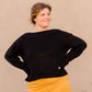 Ribbed Edge Boatneck Long Sleeve Sweater - FINAL SALE Tops