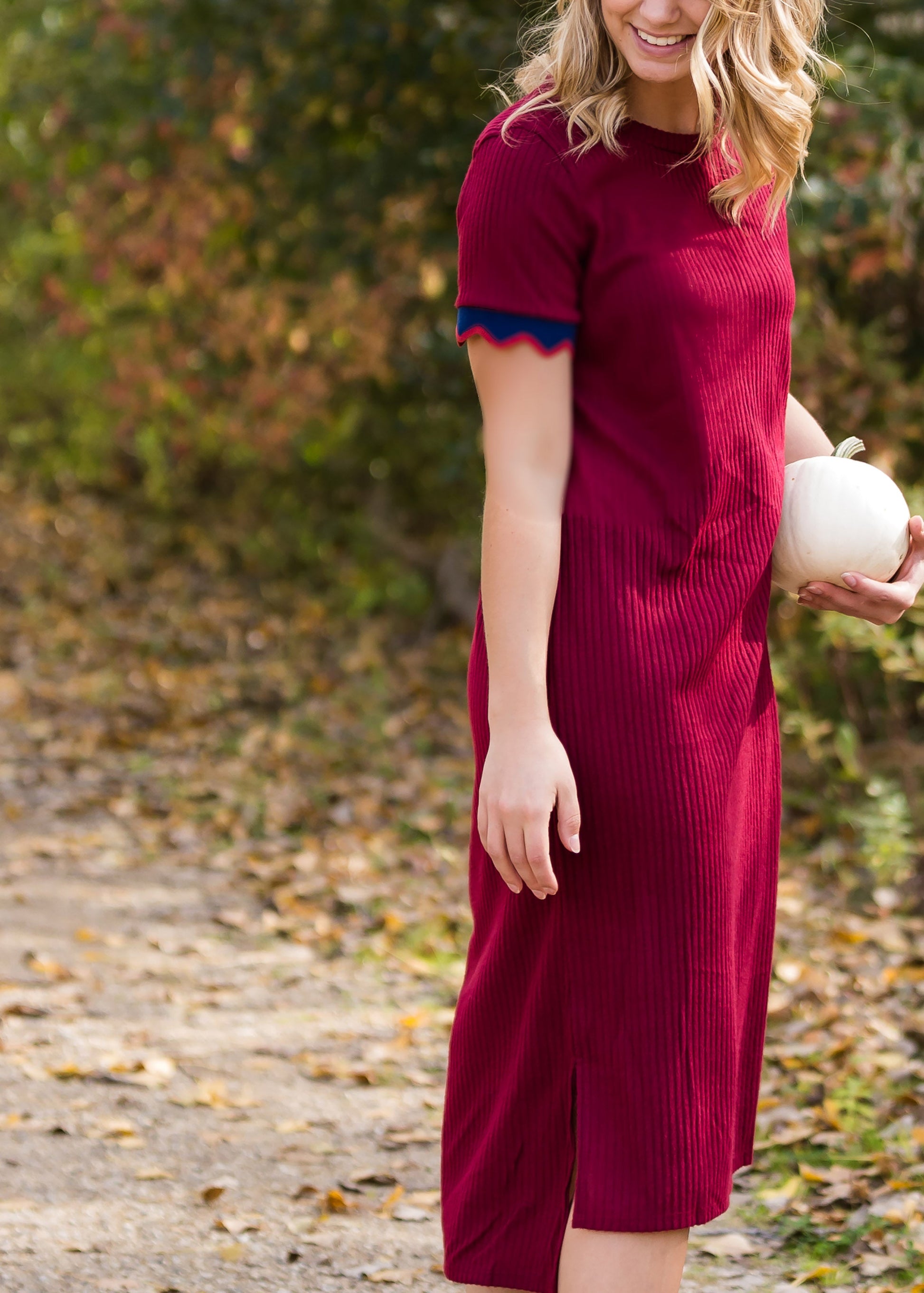 Ribbed Knit Stretch Midi Dress - FINAL SALE Dresses