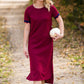 Ribbed Knit Stretch Midi Dress - FINAL SALE Dresses