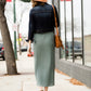 Ribbed Knit Stretch Midi Skirt - FINAL SALE Skirts