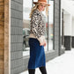 Ribbed Leopard Print Sweater - FINAL SALE Tops