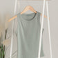 Ribbed Round Neck Tank Top Shirt Be Cool Green / S
