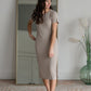 Ribbed Short Sleeve Midi Dress Dresses Thread & Supply