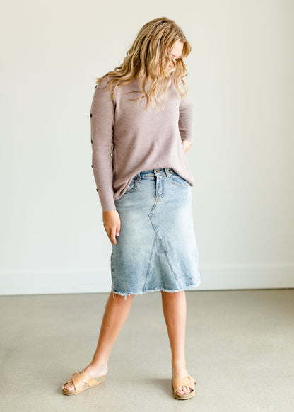 Riley A-Line Light Wash Jean Skirt - FINAL SALE Skirts