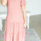 Rose Eyelet Overlay Midi Dress - FINAL SALE Dresses