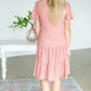 Rose Eyelet Overlay Midi Dress - FINAL SALE Dresses