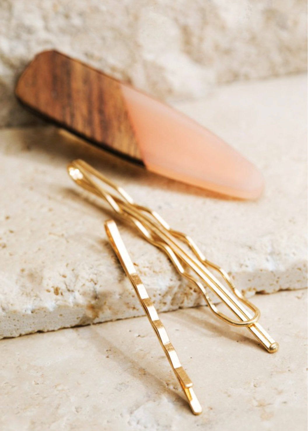 Rose Gold Triangle Hair Pin Set Accessories