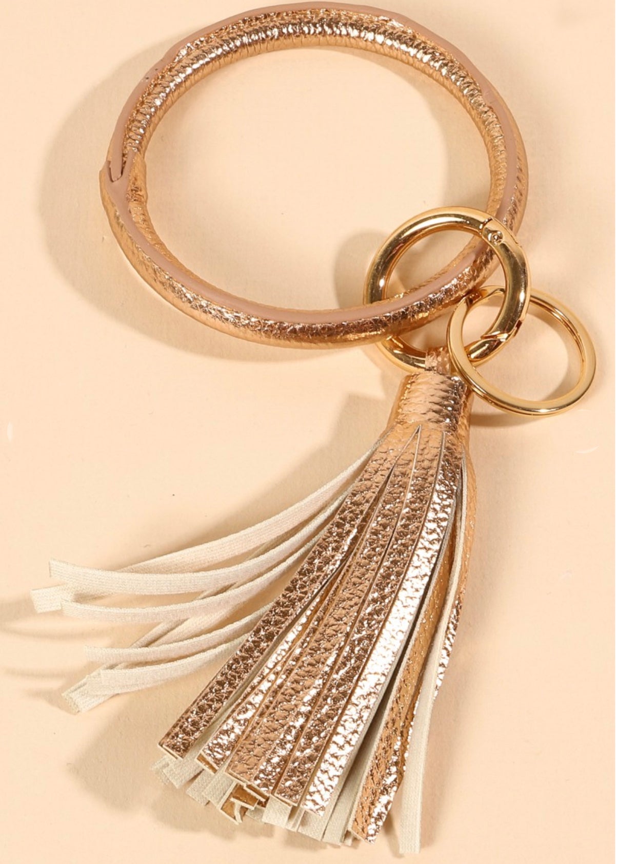 Rose Leather Tassel Key Ring Accessories