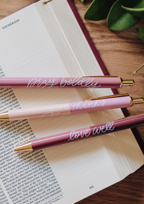Rose Tone Pen Set Accessories Sweet Water Decor