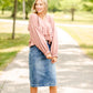 Rose V-Neck Tiered Hoodie - FINAL SALE Tops