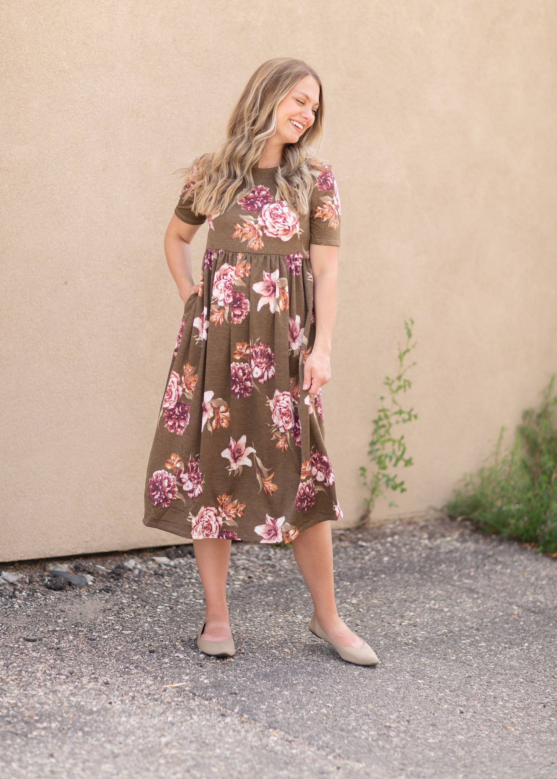 Round Neck Baby Doll Dress Dresses