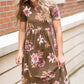 Round Neck Baby Doll Dress Dresses Olive / S