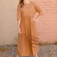 Round Neck Babydoll Half Sleeve Midi Dress - FINAL SALE Dresses
