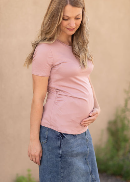 Round Neck Maternity Top Tops