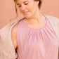 Round Neck Pleated Front Sleeveless Layering Tank Tops Zenana