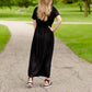 Round Neck Smocked Waist Maxi Dress Dresses
