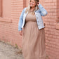 Round Neck Smocked Waist Maxi Dress Dresses