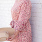 Ruby Blush Floral 3/4 Flounce Bell Sleeve Maxi Dress Dresses Inherit