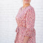 Ruby Blush Floral 3/4 Flounce Bell Sleeve Maxi Dress Dresses Inherit