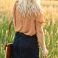 Ruffle Button Up Puff Sleeve Blouse - FINAL SALE Tops