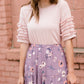 Women's Blush Pink Ruffle Sleeve Top