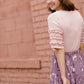 Women's Blush Pink Ruffle Sleeve Top