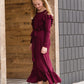 Ruffle Mix Midi Dress Dresses