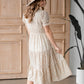 Ruffle Neck Smocked Tiered Midi Dress Dresses Hayden