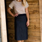 Brown thin striped women's top