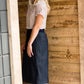Brown thin striped women's top
