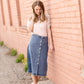 Ruffle Sleeve Top With Raw Edge Detail Tops