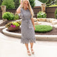 Ruffled Blue Floral Midi Dress - FINAL SALE Dresses