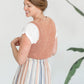 Rust Crochet Sleeveless Blouse Tops