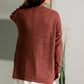 Rust Open Front Long Sleeve Dolman Cardigan Shirt Staccato