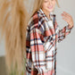 Rust Plaid Button Up Shacket Tops Staccato